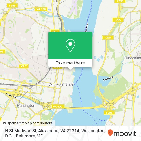 Mapa de N St Madison St, Alexandria, VA 22314