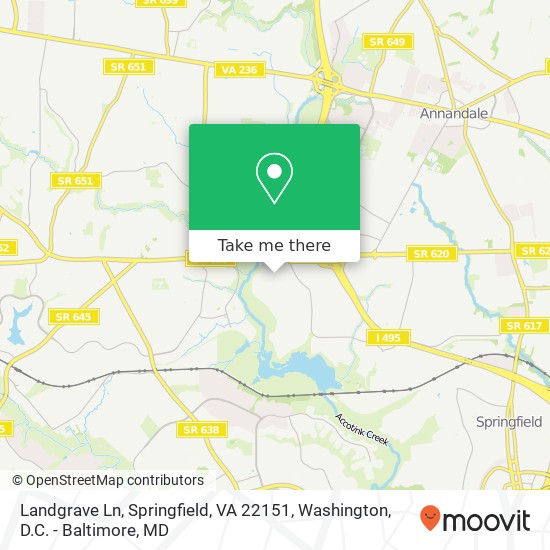 Landgrave Ln, Springfield, VA 22151 map