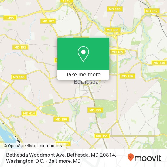 Mapa de Bethesda Woodmont Ave, Bethesda, MD 20814