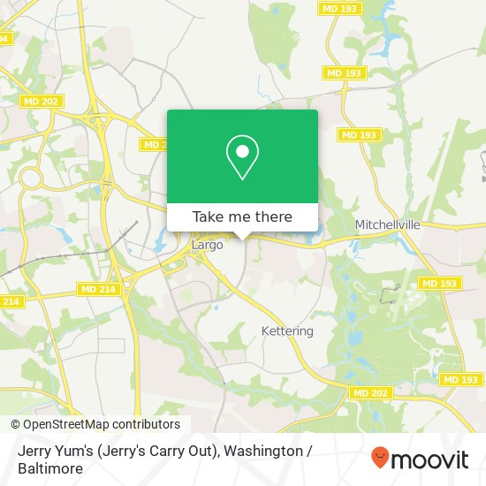 Jerry Yum's (Jerry's Carry Out) map