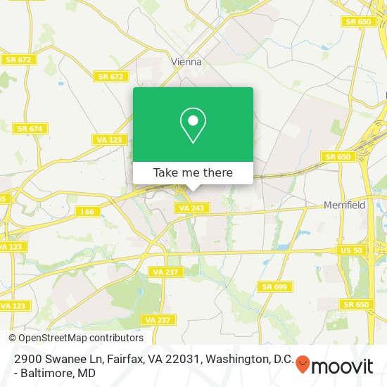 Mapa de 2900 Swanee Ln, Fairfax, VA 22031