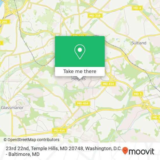 Mapa de 23rd 22nd, Temple Hills, MD 20748