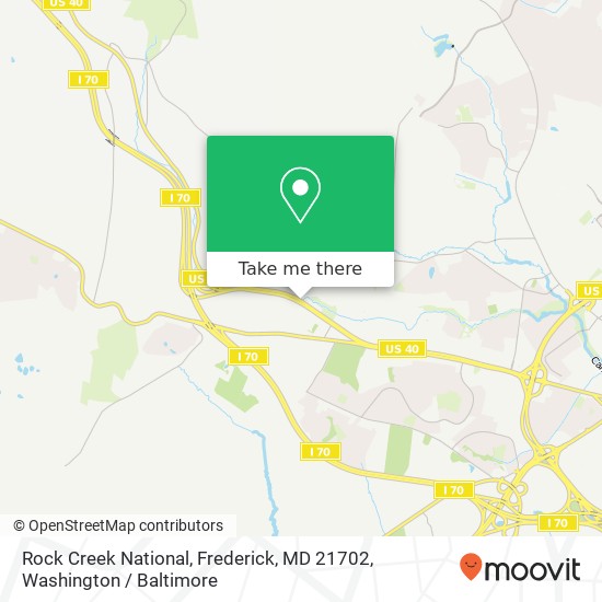 Mapa de Rock Creek National, Frederick, MD 21702
