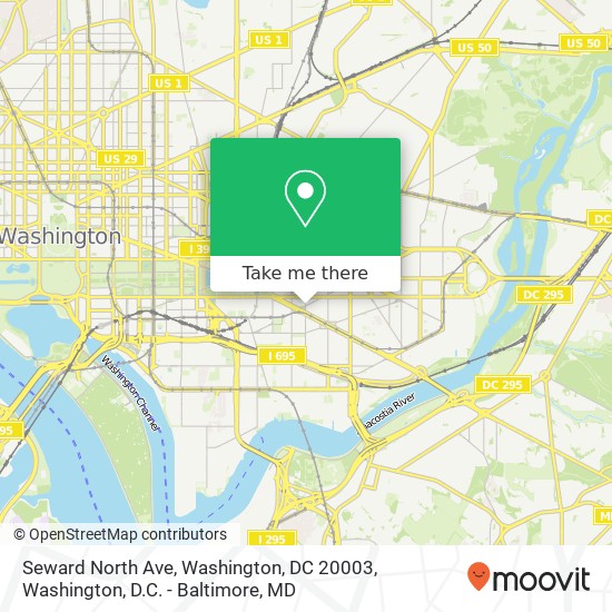 Seward North Ave, Washington, DC 20003 map