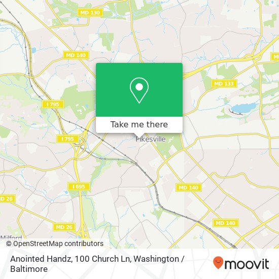 Mapa de Anointed Handz, 100 Church Ln
