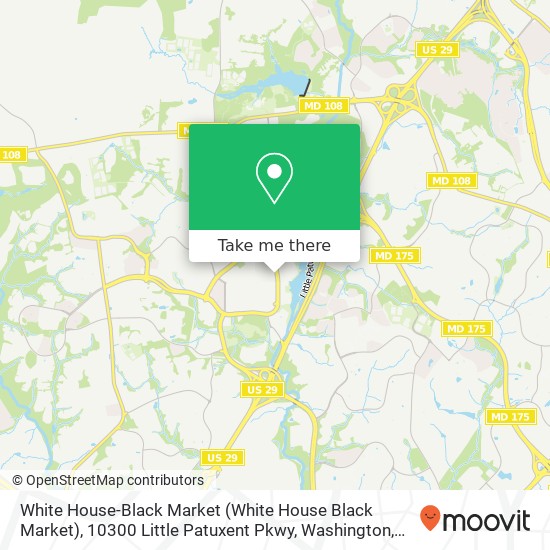 Mapa de White House-Black Market (White House Black Market), 10300 Little Patuxent Pkwy
