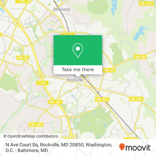 Mapa de N Ave Court Sq, Rockville, MD 20850
