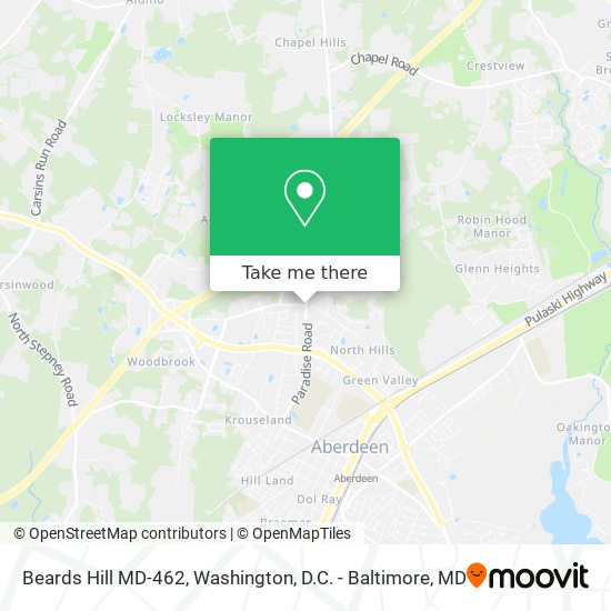 Beards Hill MD-462 map