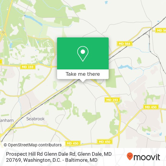 Mapa de Prospect Hill Rd Glenn Dale Rd, Glenn Dale, MD 20769