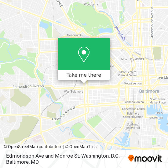 Mapa de Edmondson Ave and Monroe St