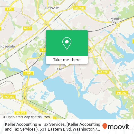 Mapa de Keller Accounting & Tax Services, (Keller Accounting and Tax Services,), 531 Eastern Blvd