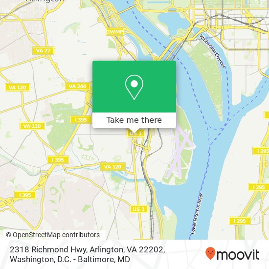 Mapa de 2318 Richmond Hwy, Arlington, VA 22202