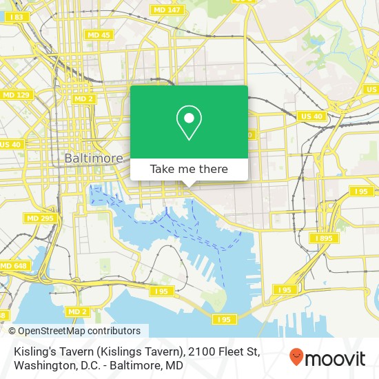 Mapa de Kisling's Tavern (Kislings Tavern), 2100 Fleet St