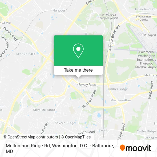 Mellon and Ridge Rd map