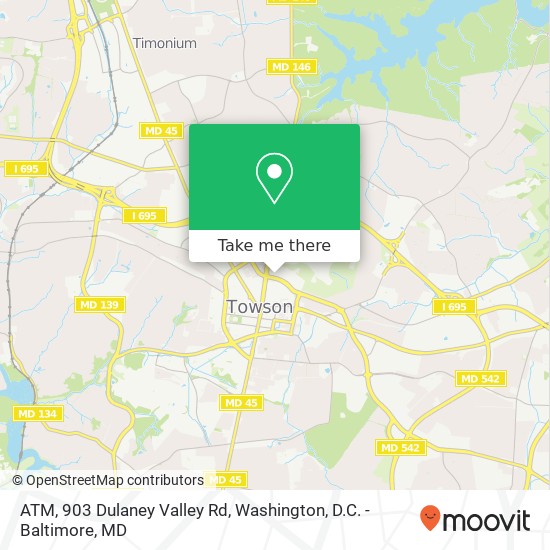 Mapa de ATM, 903 Dulaney Valley Rd
