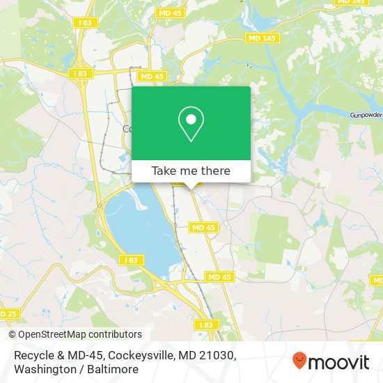 Mapa de Recycle & MD-45, Cockeysville, MD 21030