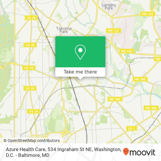 Mapa de Azure Health Care, 534 Ingraham St NE