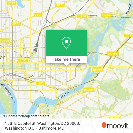 Mapa de 15th E Capitol St, Washington, DC 20003