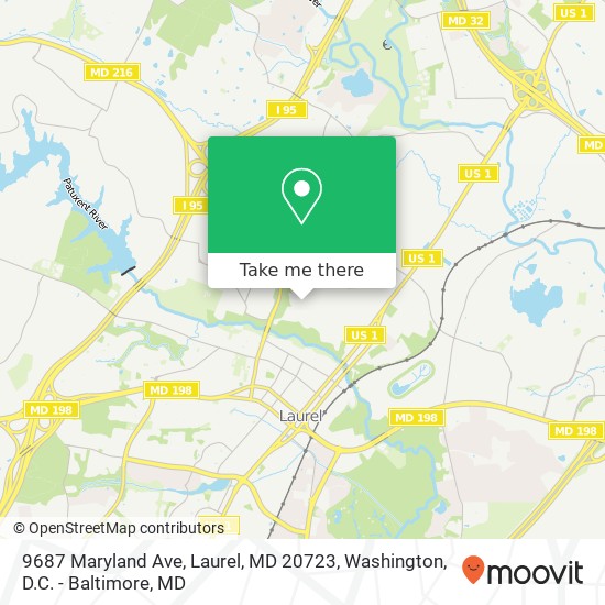 9687 Maryland Ave, Laurel, MD 20723 map