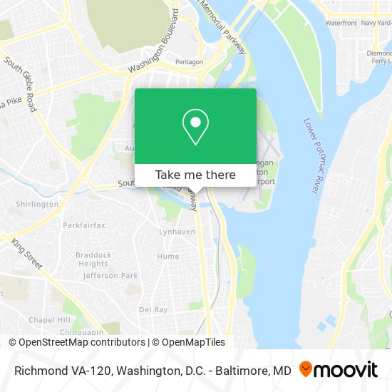 Mapa de Richmond VA-120