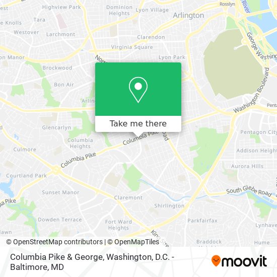 Columbia Pike & George map