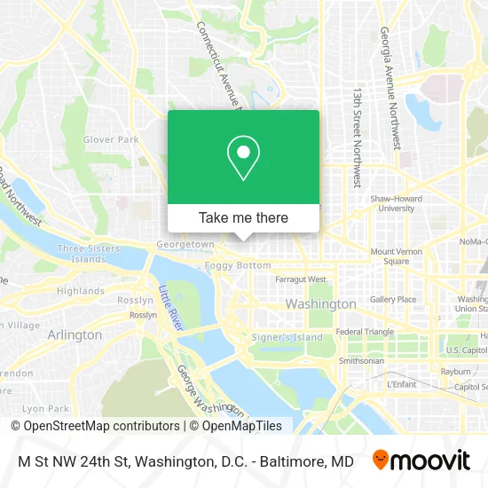 Mapa de M St NW 24th St