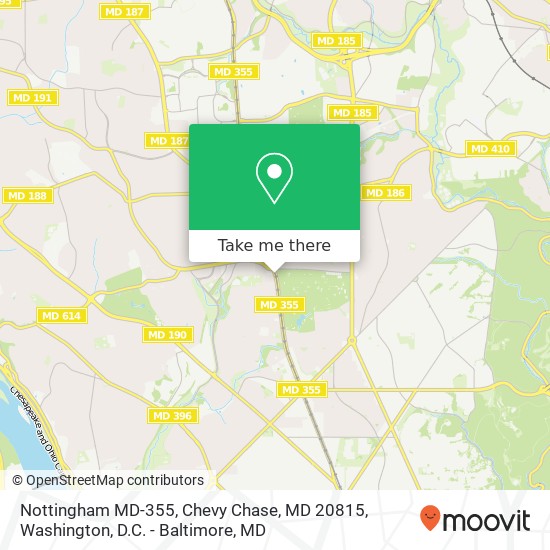 Nottingham MD-355, Chevy Chase, MD 20815 map