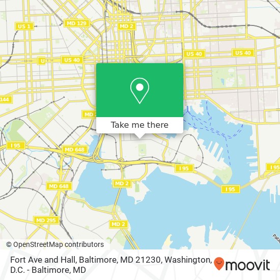 Fort Ave and Hall, Baltimore, MD 21230 map