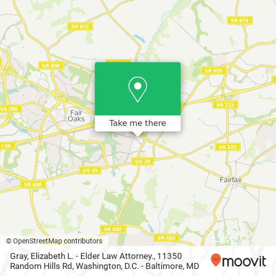 Gray, Elizabeth L. - Elder Law Attorney., 11350 Random Hills Rd map