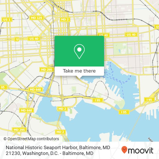 Mapa de National Historic Seaport Harbor, Baltimore, MD 21230