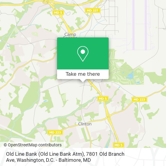 Mapa de Old Line Bank (Old Line Bank Atm), 7801 Old Branch Ave