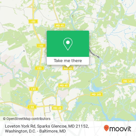 Mapa de Loveton York Rd, Sparks Glencoe, MD 21152