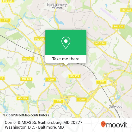 Mapa de Corner & MD-355, Gaithersburg, MD 20877