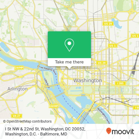 I St NW & 22nd St, Washington, DC 20052 map