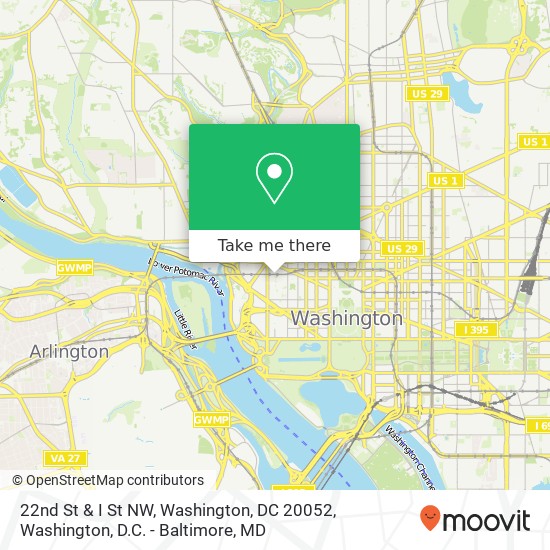22nd St & I St NW, Washington, DC 20052 map