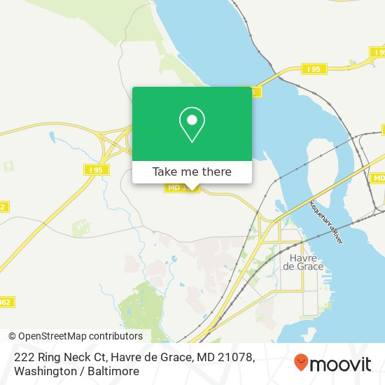 Mapa de 222 Ring Neck Ct, Havre de Grace, MD 21078