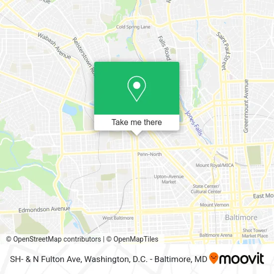 Mapa de SH- & N Fulton Ave