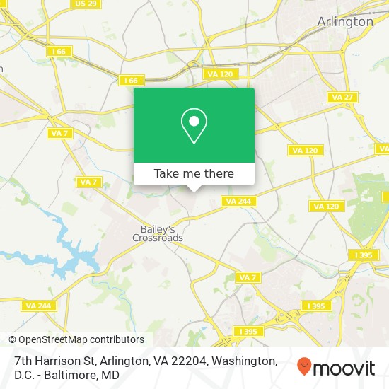 Mapa de 7th Harrison St, Arlington, VA 22204