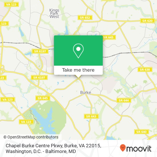 Mapa de Chapel Burke Centre Pkwy, Burke, VA 22015