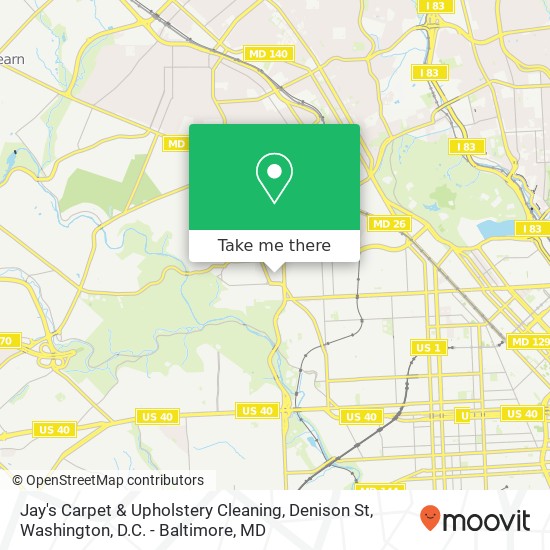 Jay's Carpet & Upholstery Cleaning, Denison St map