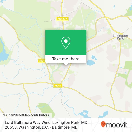 Lord Baltimore Way Wind, Lexington Park, MD 20653 map