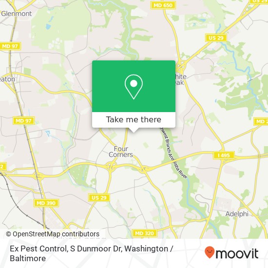 Ex Pest Control, S Dunmoor Dr map