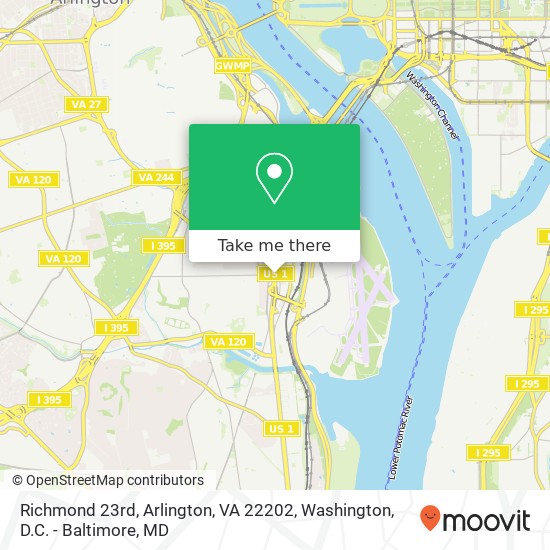 Mapa de Richmond 23rd, Arlington, VA 22202