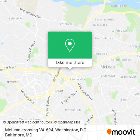 Mapa de McLean crossing VA-694