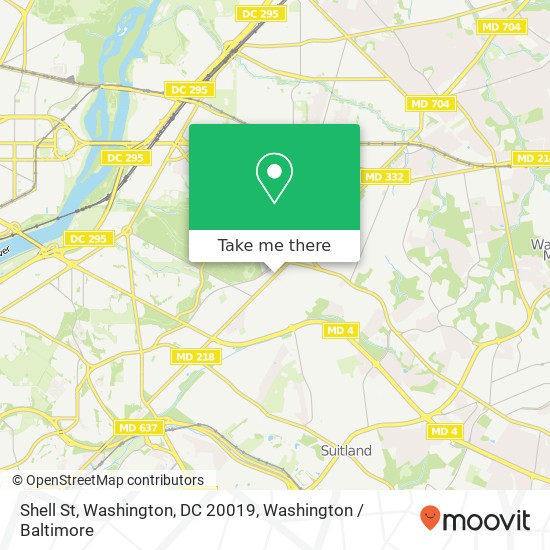 Shell St, Washington, DC 20019 map