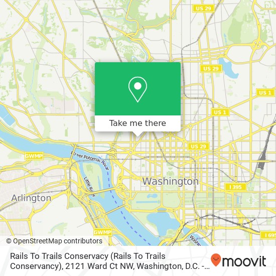 Mapa de Rails To Trails Conservacy (Rails To Trails Conservancy), 2121 Ward Ct NW