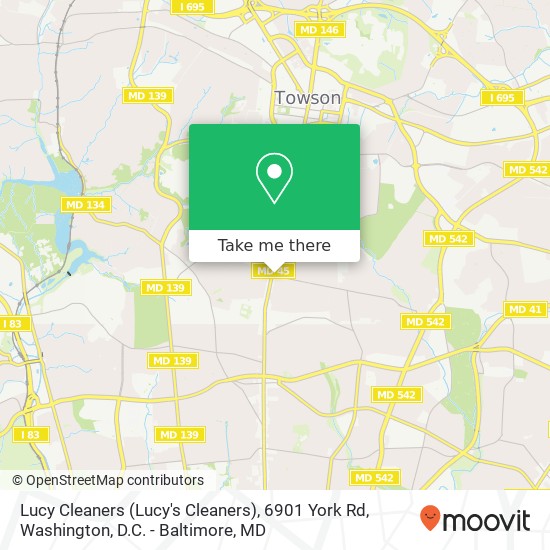 Mapa de Lucy Cleaners (Lucy's Cleaners), 6901 York Rd