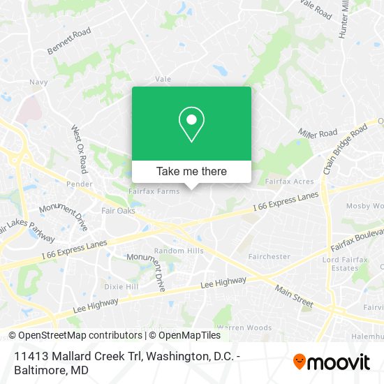 Mapa de 11413 Mallard Creek Trl