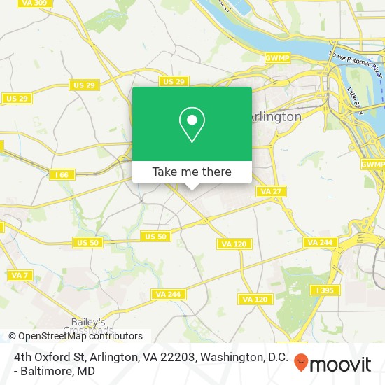 4th Oxford St, Arlington, VA 22203 map