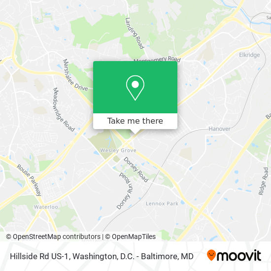 Hillside Rd US-1 map